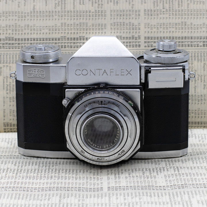 Zeiss Ikon Contaflex II with Case, Lens Hood & Filter – Everything