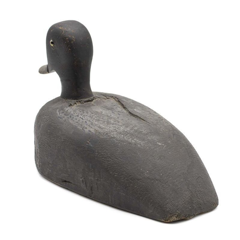 Black Duck Glass Eye Decoy Signed & Labeled by Tom Martindale