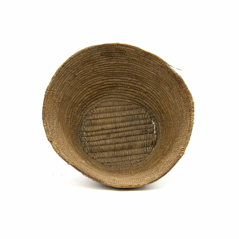 Early Coast Salish Imbricated Round Basket