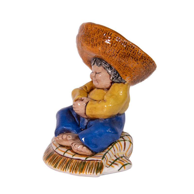 Small Ceramic Sleep Mexican Siesta Figurine
