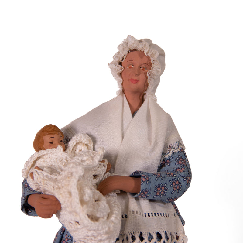 Mother & Child - Santon De Provence Pottery Figurine