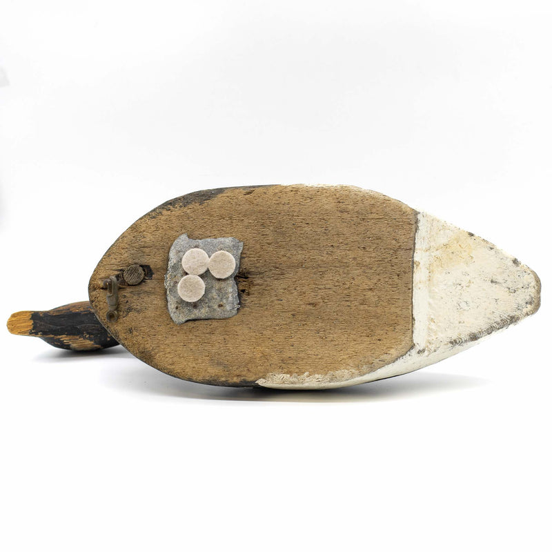 Hand Carved & Painted Glass Eye Brant Goose Decoy