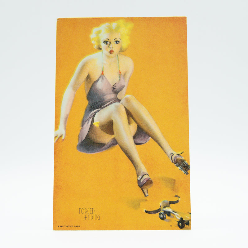 Mutoscope Card : "Forced Landing" by Gil Elvgren