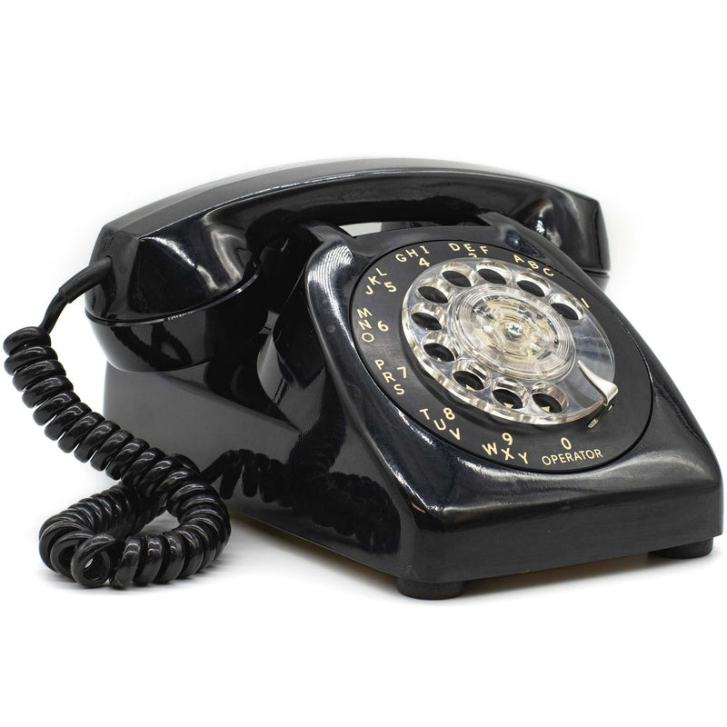 Automatic Electric Black Rotary Phone