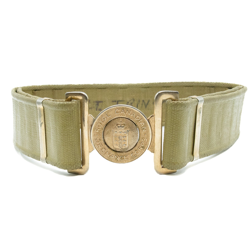 Royal Canadian Ordnance Corps Web Belt and Buckle